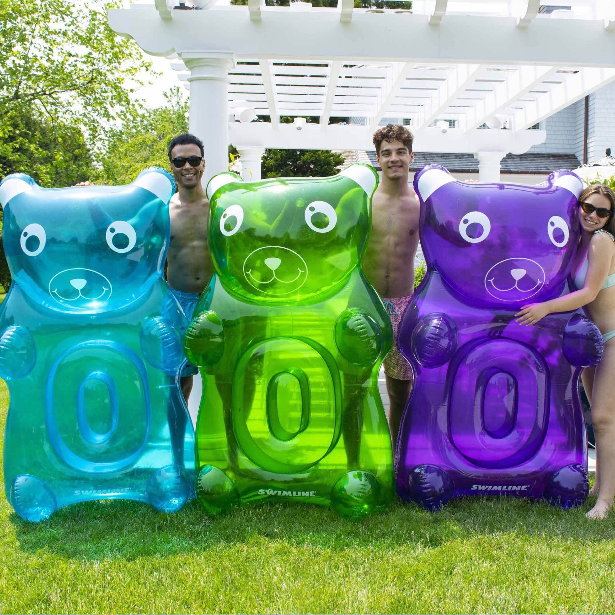 60" Green Pool Swimming Bear Float Gummy