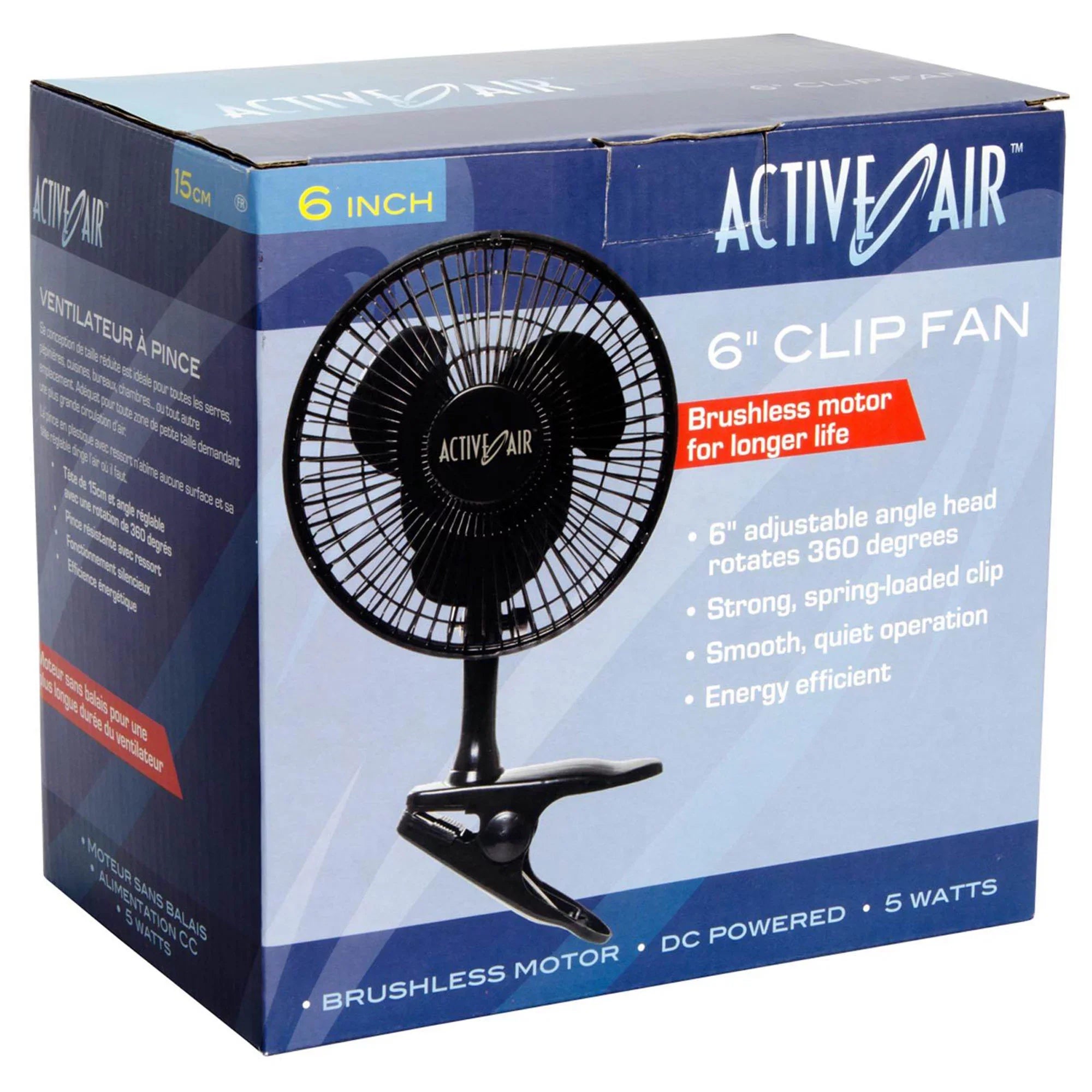5W Clip-On Gardens Active for Hydroponic Fan 6in HORF6 Air Grow Brushless Motor