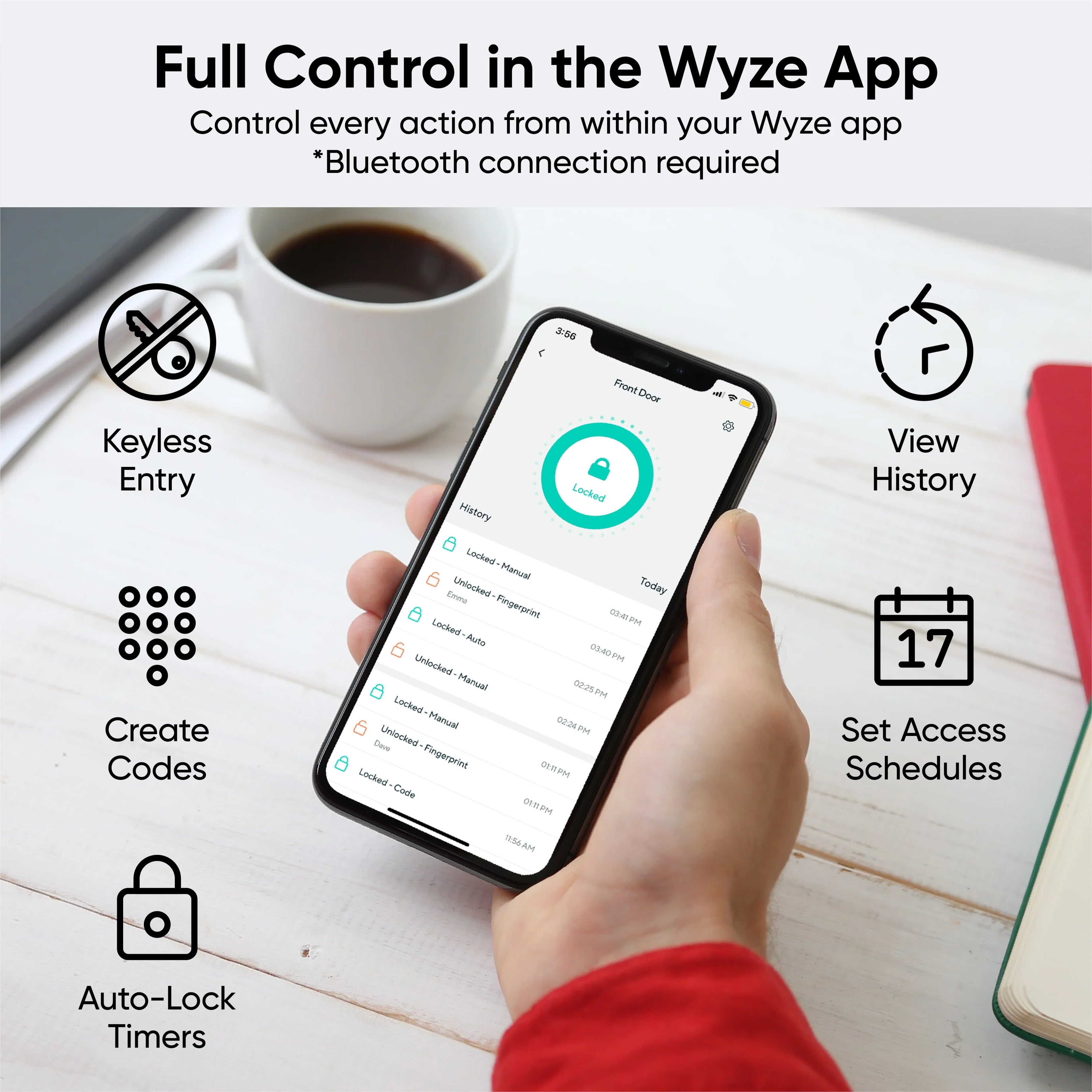 Wyze Lock Bolt Satin Nickel (Refurbished) Restored