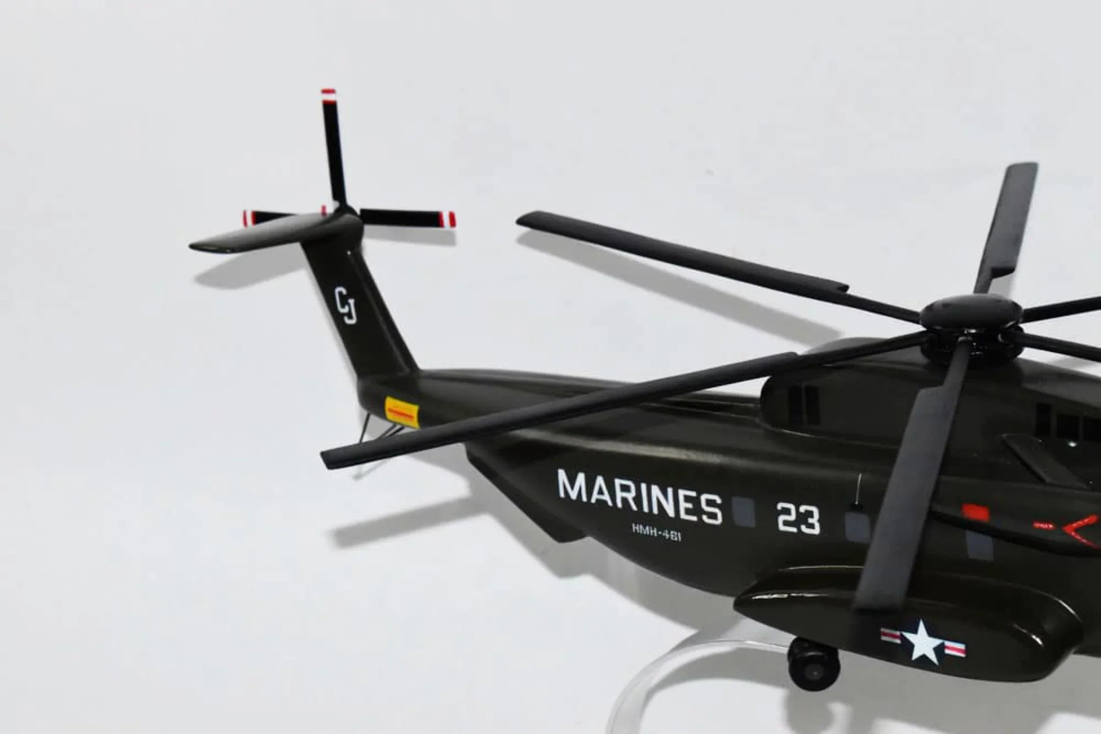 (16) Horses HMH-461 Scale, CH-53D Sikorsky STALLION?, Mahogany Iron 1/74th Model SEA (23)