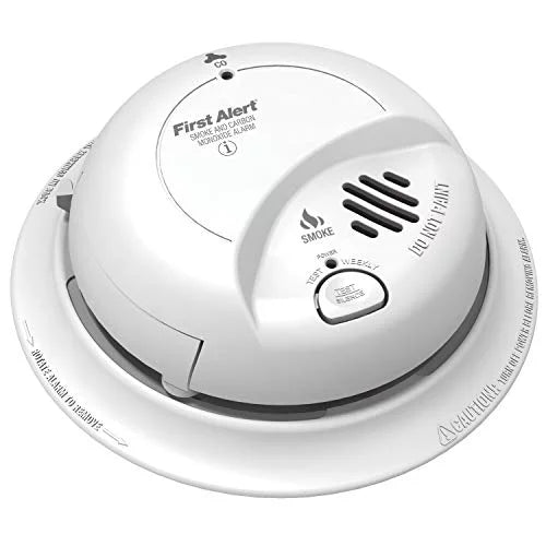 Carbon First Monoxide Hardwired (CO) Battery with BRK Backup Smoke Alert SC-9120B and Detector