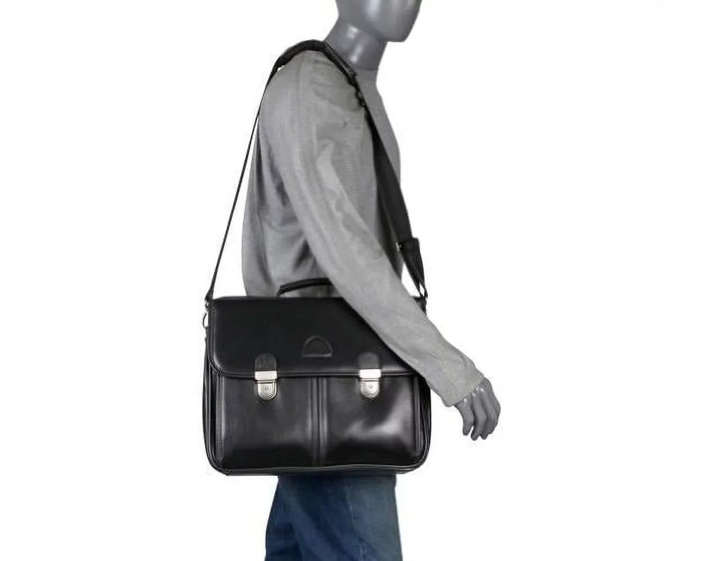 Amerileather World Briefcase, Black Class Executive 2439-0 Leather