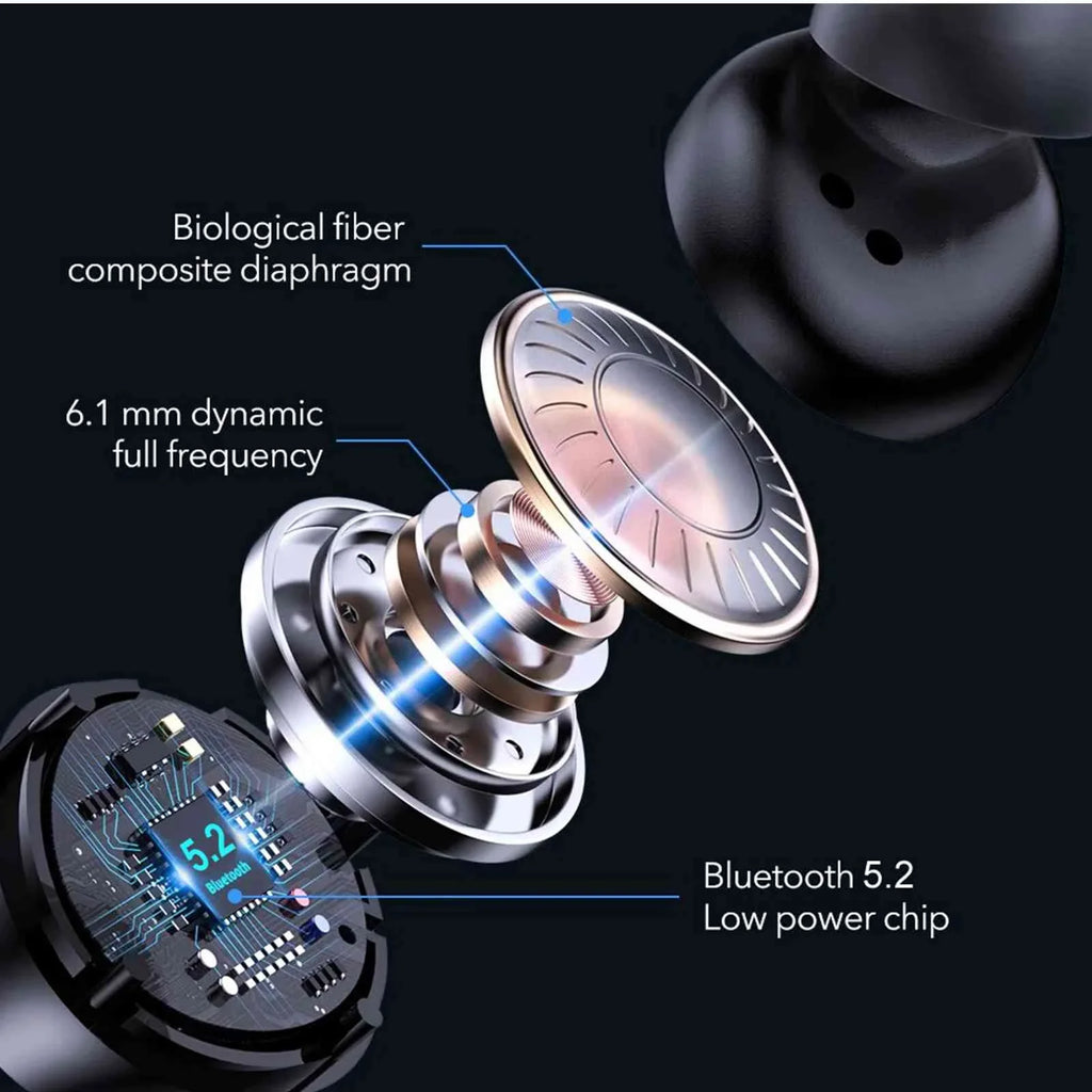 Bluetooth IPX5 Resistance, Connect, Bass Tab + 3 Earbuds Bluetooth Lenovo Dual M10 Case, Compatible UrbanX Boost True Charging Black, Water Gen Connection, with Balanced, 5.2 Wireless