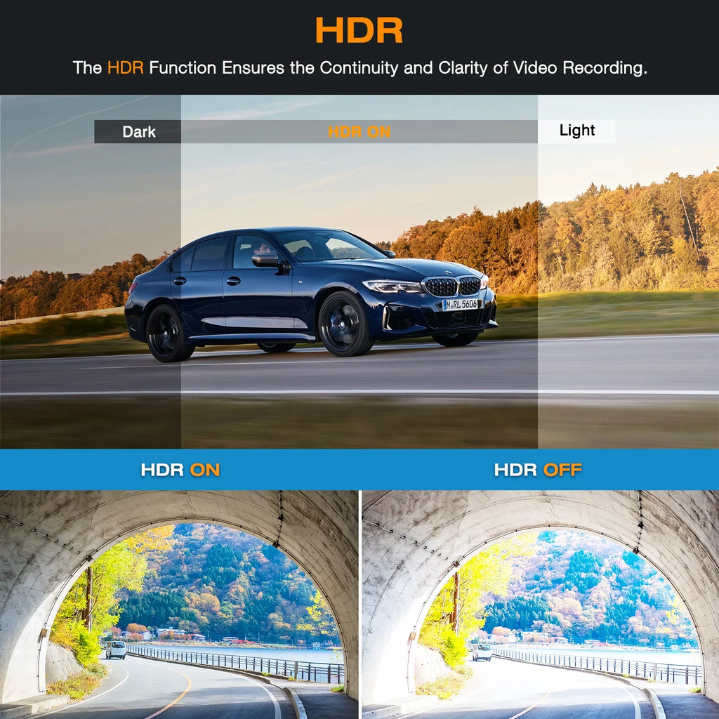 Display Night ,Parking ,IR Camera Dash Loop Inch G-Sensor, Recording, 1080P HDR 1.5 FHD LCD TOGUARD Camera Mode, Vision Cam Car Car