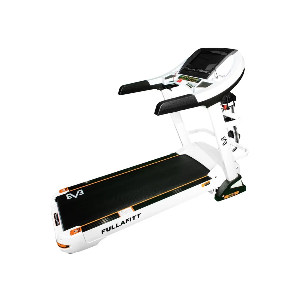 FULLAFITT, Folding Wide Massage Speakers, Preset Belt, 4.5HP, by Bluetooth, Running Programs, Grip, Free Monitor, Treadmill Pressure LED Pulse Best World Board