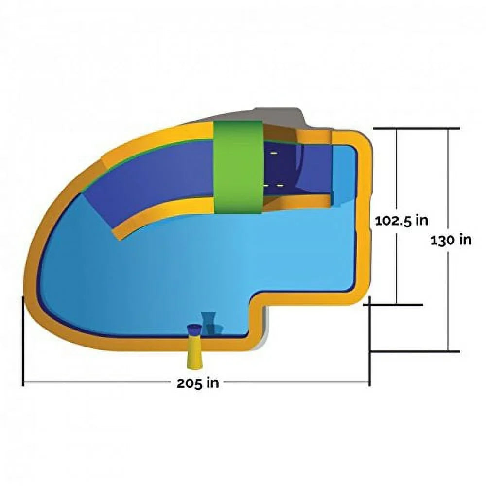 19' Water Zone Slide Blast Hydro Inflatable Rush