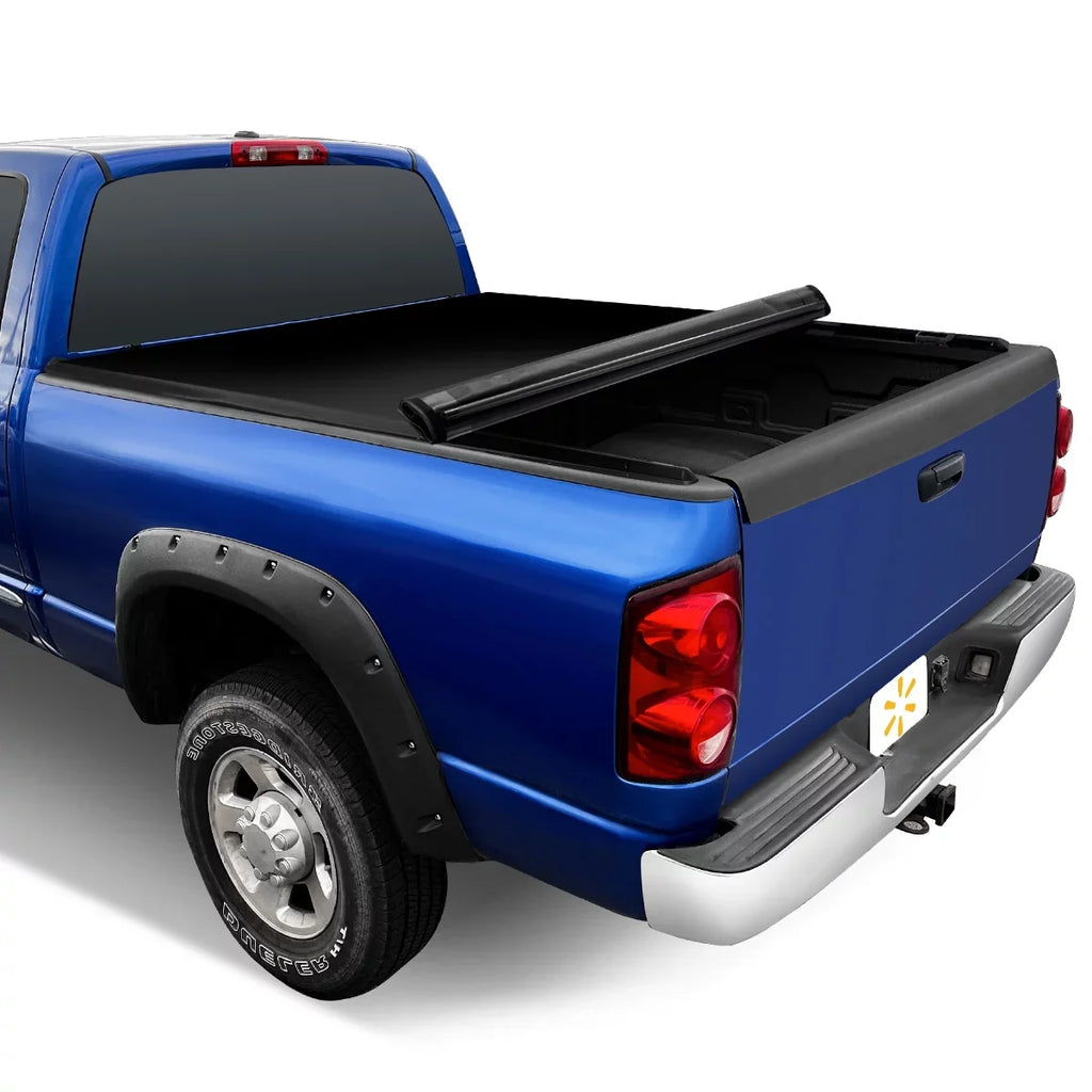 Bed Fits Cover Drive Tonneau Dodge Bed Truck Soft 6.5Ft 02-18 Ram Roll up Auto 1500