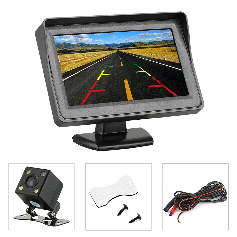 View View Willstar with Adjustable Rear Rear Screen Angle and 170 4.3 Inch Mirror Parking Camera Degree
