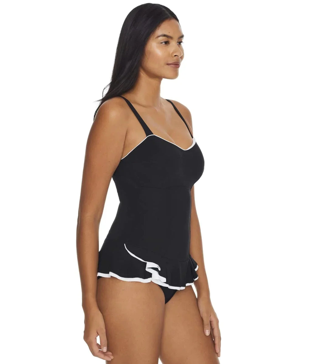 by Swimsuit, US Curve Piece Belle UK BLACK/WHITE One 6D, 6D Profile Gottex