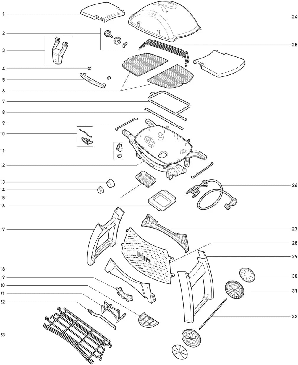 Weber Grill 80452 Gas Replacement Kit Q320 Igniter