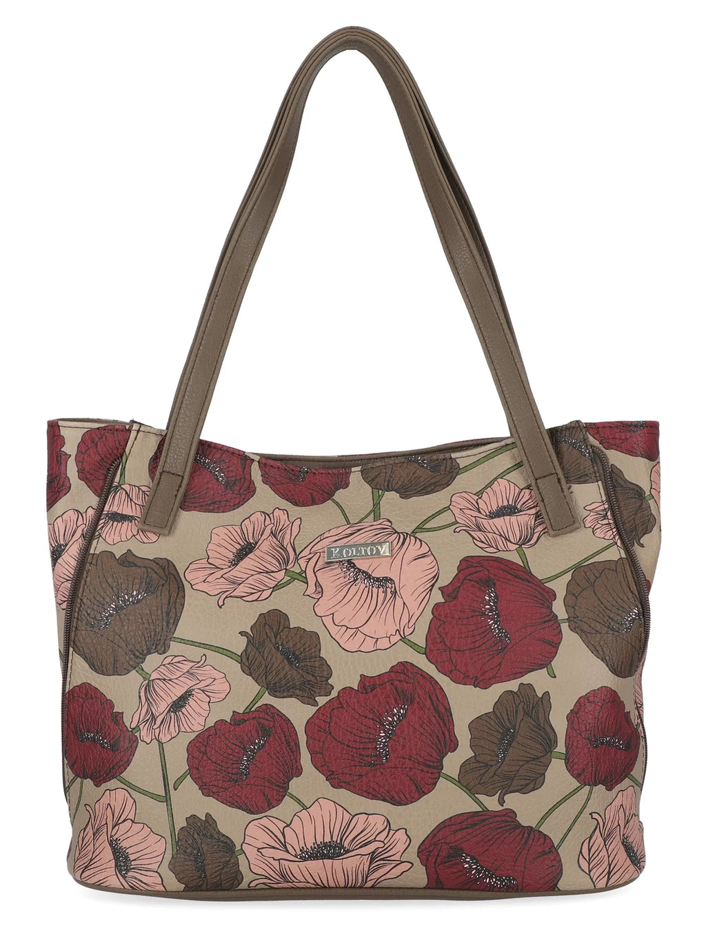 East Koltov Tote, Vegan Marbella West Leaf / Leather Emily Bay