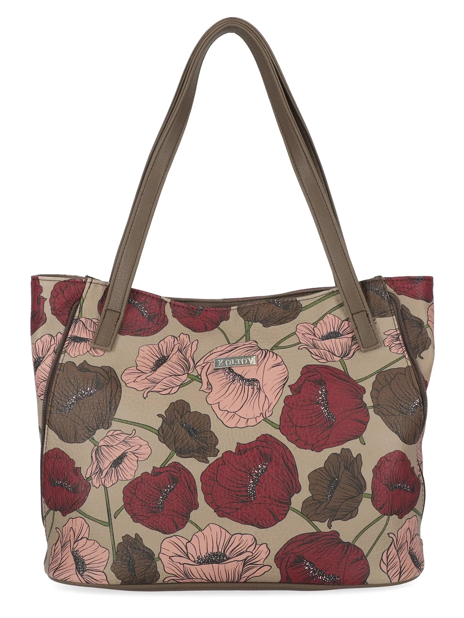 East Koltov Tote, Vegan Marbella West Leaf / Leather Emily Bay