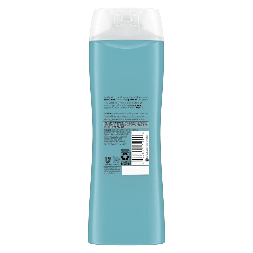 Vitamin Body Algae oz, Suave of 6 Breeze Ocean Skin Sea Hydrated, Wash with and For Smooth Extract 15 Pack Essentials E