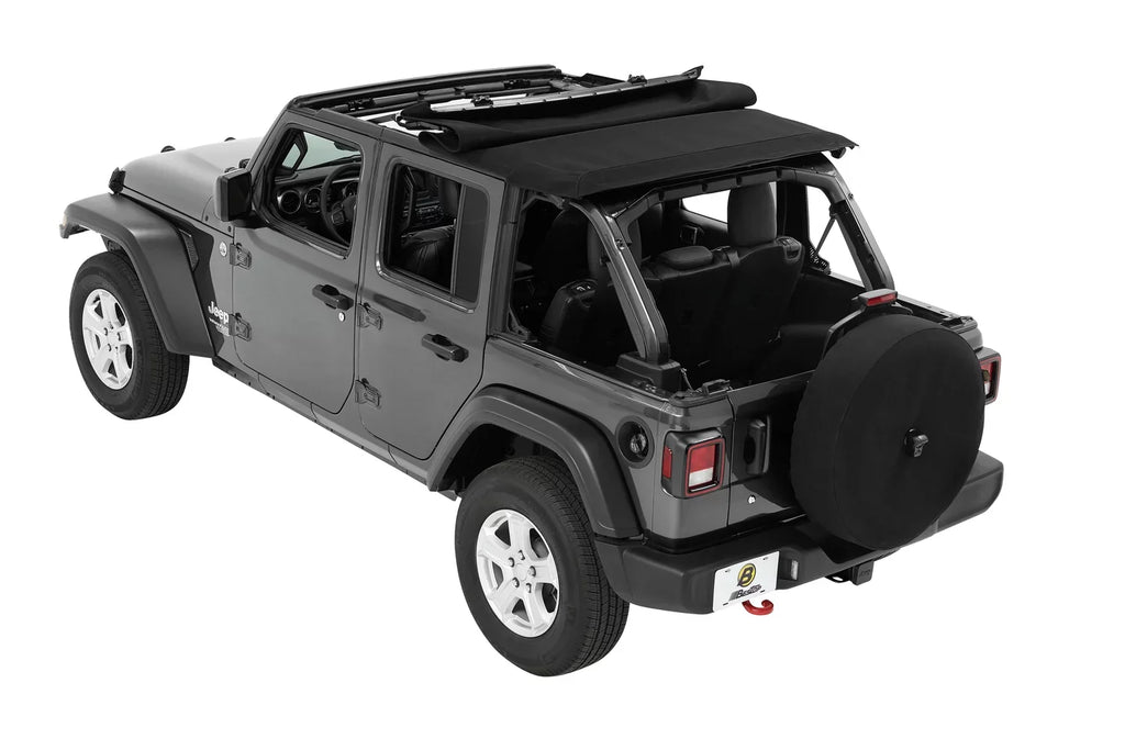 Current, Jeep Bestop Years Wrangler Model Trektop Black JL, Twill a 2018 (56863-17) for 4-Door to