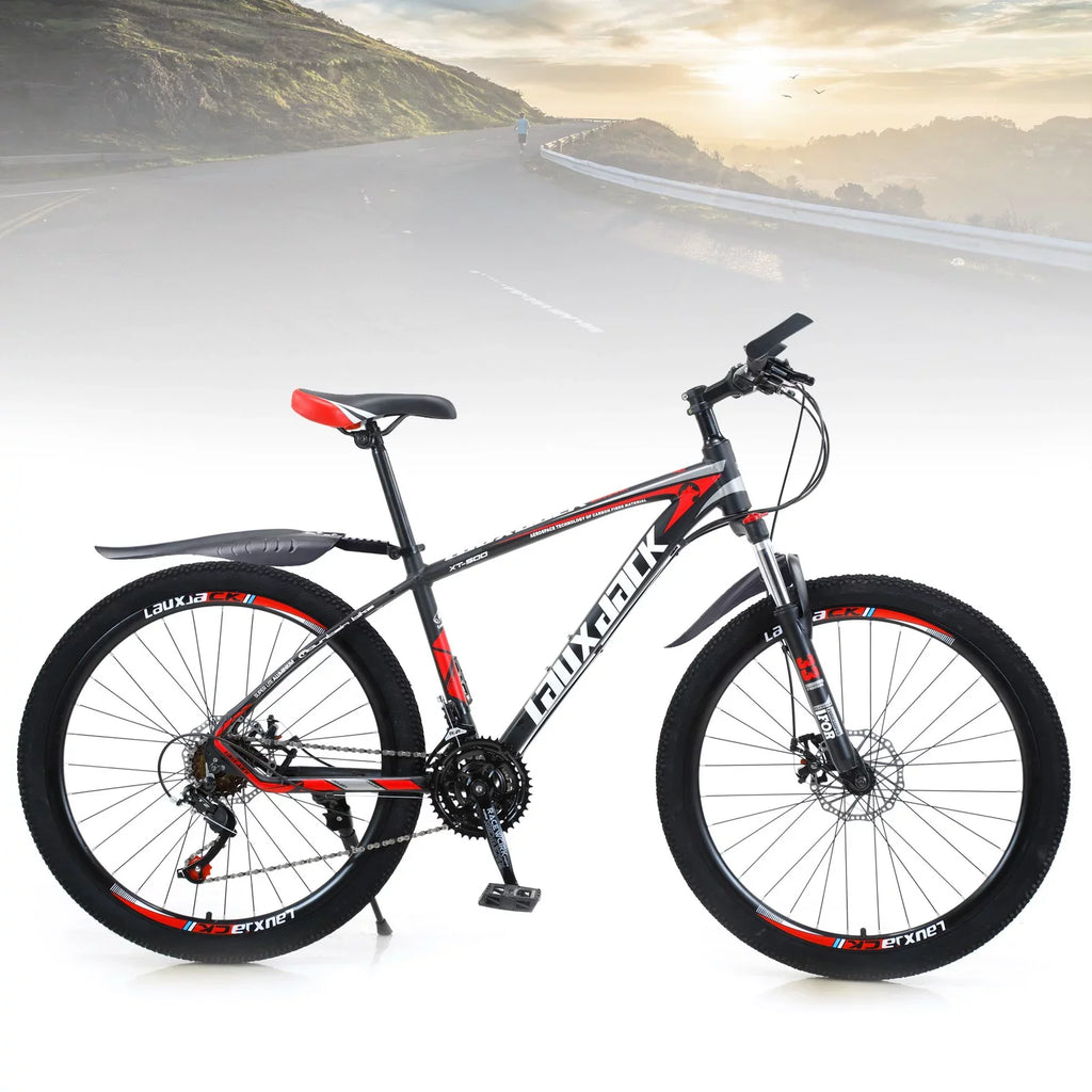Bicycle 27.5" Lock+Air Bikes Speed Adults 21 Pump Mountain MTB+Bike Wheels