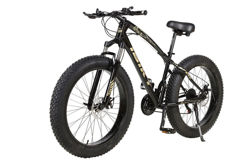 Bike Fat 26" Black Tire Bicycle 21 Sand Grass Fatbike 4.0 Speed Mountain Snow