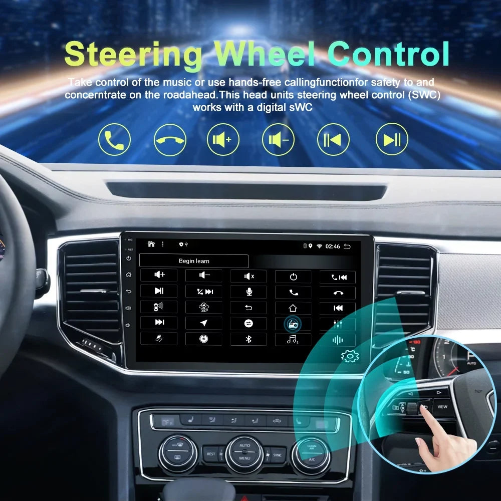 GPS Tacoma 2016-21 with Carplay Radio Head 4+32GB Bluetooth N300 Android Camera For Toyota 13 Unit Backup