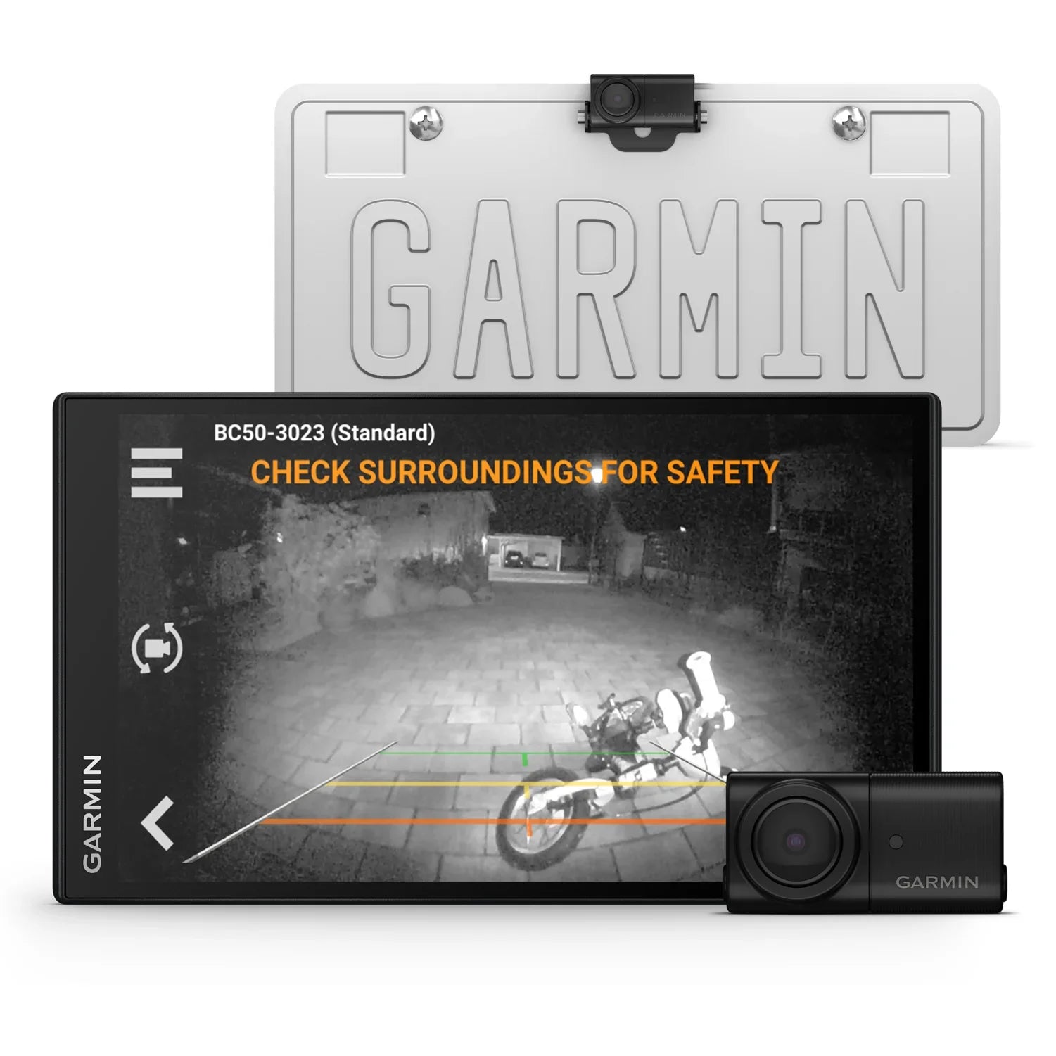 Trailers Weather-Resistant, Pack 160-degree Night Garmin RVs Bundle and Trucks, Illumination, with BC Lens, ¨C Camera, Backup Vision Range 50ft NightGlo Power with 50 Wearable4U for Wireless
