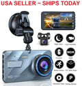 DVR Front Screen 1080P Dash Lens and Car Cam Rear Touch Camera 4" Dual Recorder