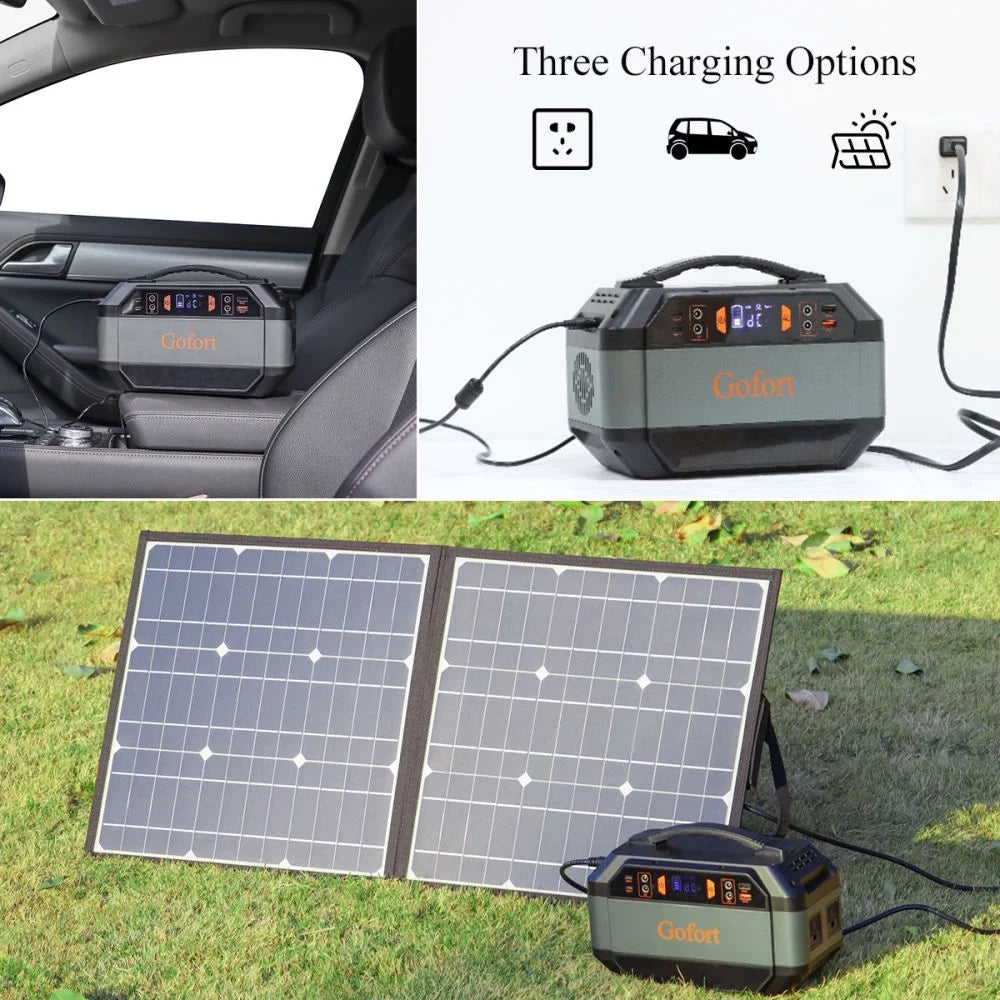 Travel, 2X for Supply AC with Power Outlets and Station, CPAP, Power USB Emergency 299Wh 4X Power Camping, Home 4X Outlets, Generator RV DC Outlets 110V 12V Outdoor 330W Solar Backup Portable