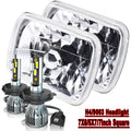 For 7x6" 5X7" Wrangler Headlights Jeep XJ 1984-2001 LED YJ 2x 1986-1995 Cherokee