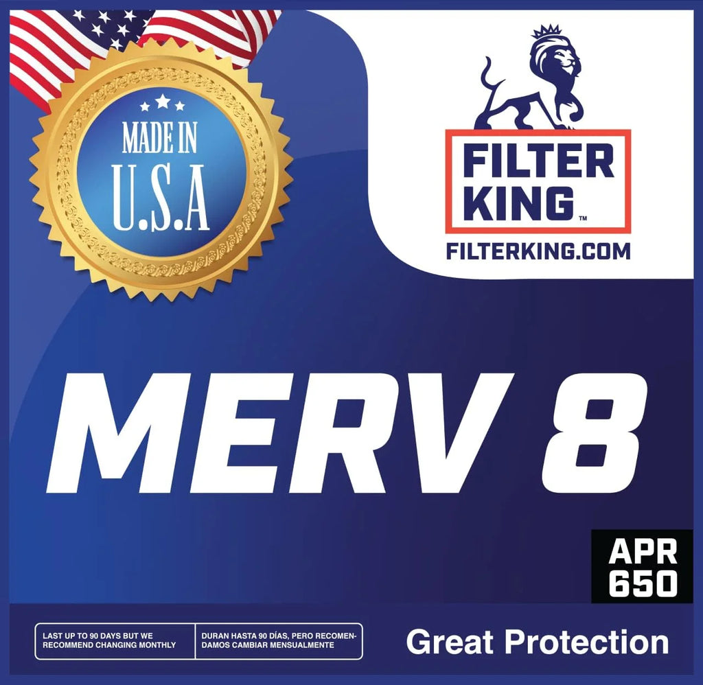 Furnace Filter 31.5 x Size: | IN King 8.5 | Air A/C MADE 4-PACK Filters x HVAC Pleated | 8 | USA .75" Actual Filter 31.5x8.5x1 MERV