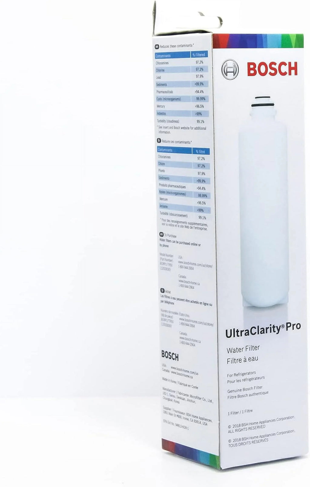 Pack Water Filter, REPLFLTR55 Pro Bosch of RA450022, 4 BORPLFTR50,BORPLFTR55, UltraClarity Replacement/Compatible