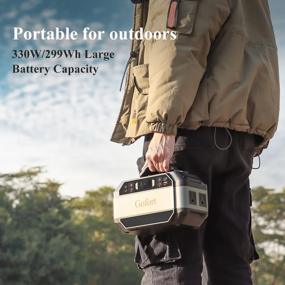 Travel, 2X for Supply AC with Power Outlets and Station, CPAP, Power USB Emergency 299Wh 4X Power Camping, Home 4X Outlets, Generator RV DC Outlets 110V 12V Outdoor 330W Solar Backup Portable