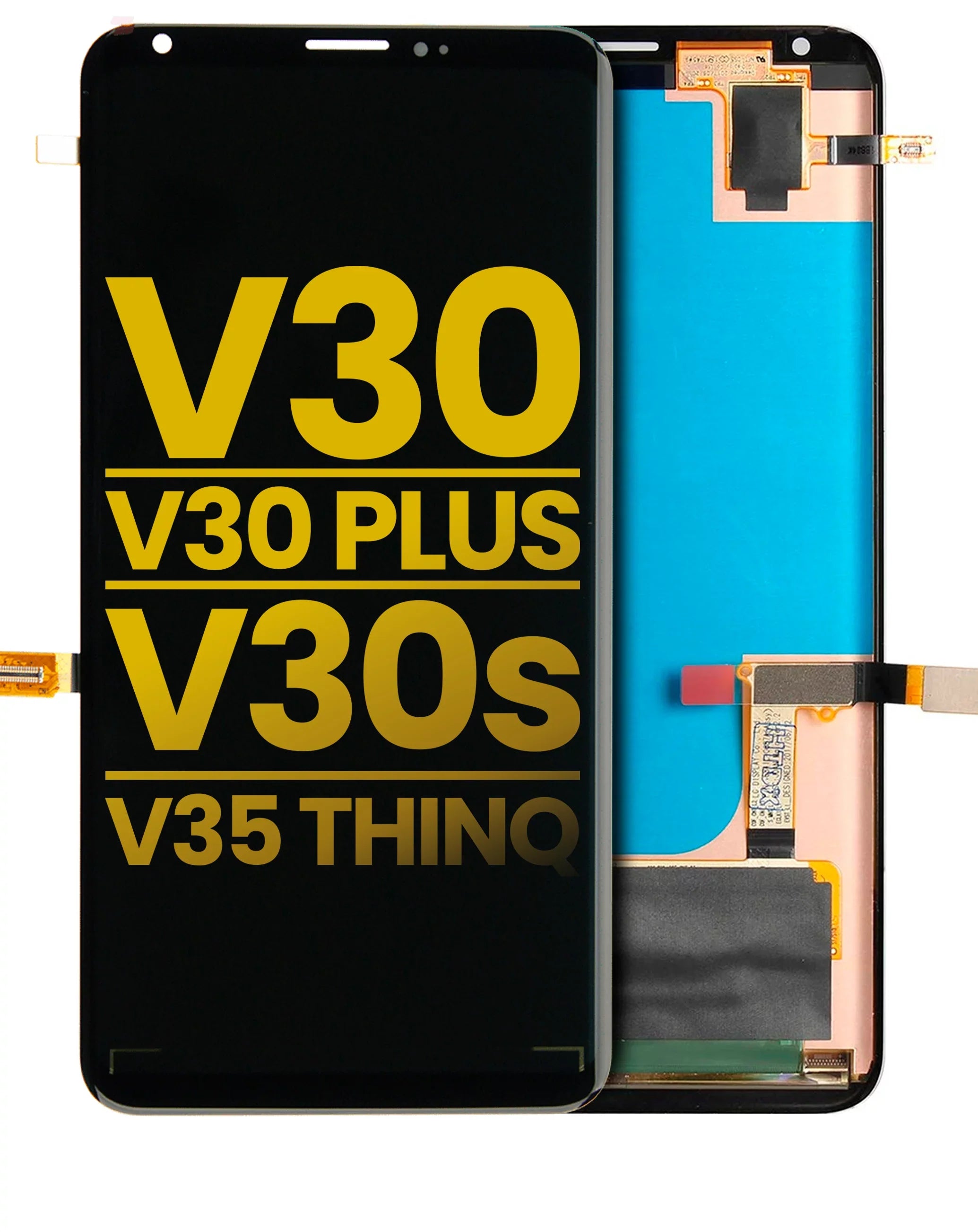 / V30 OLED (Refurbished) Without / V35 Compatible ThinQ / Black) LG For Replacement Frame Assembly Plus V30 (Aurora V30S