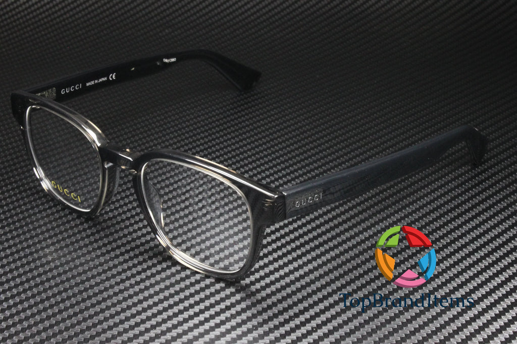 mm Rectangular Eyeglasses 004 Men's Square GUCCI 49 Lens Grey Shiny Demo GG0927O