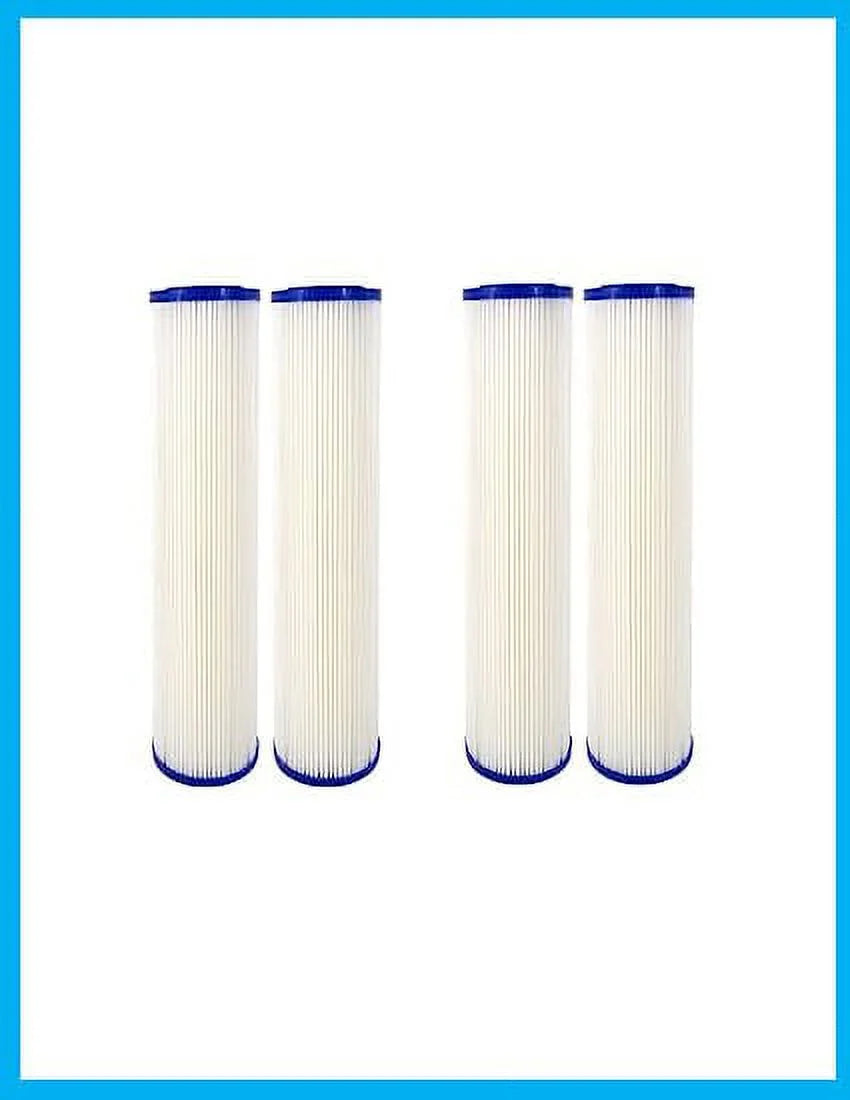 4 Watts (WPC0.35-975) Pleated Filter 0.35 9.75"X2.75" to of Pack Filters Compatible Sediment Micron