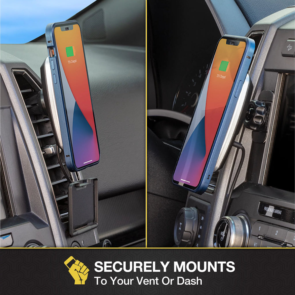 Dash/Vent Galaxy iPhone, Compatible Mount W/ Charging Scosche Magnetic Wireless MagSafe MPQ5DV-SP1
