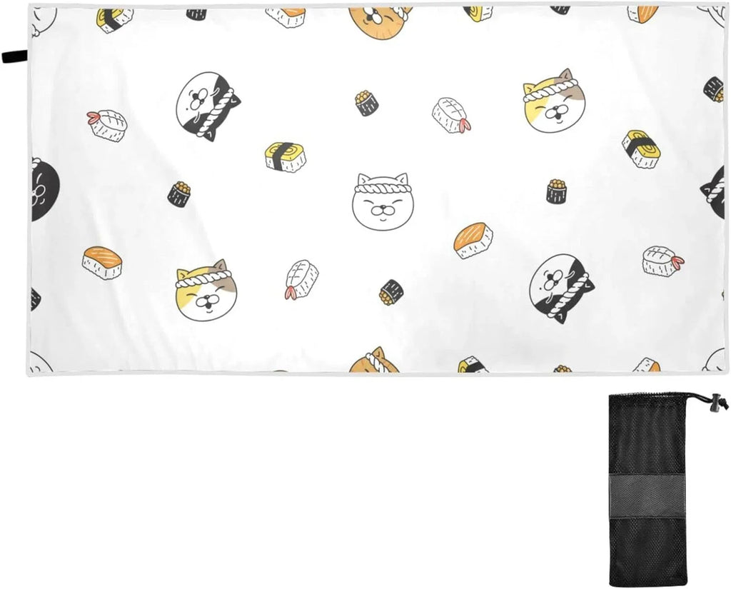 Sushi - Towel Lightweight for Bestwell Compact Super Absorbent Camping Quick Dry Holiday£¨164£© Oversized Towels - Travel Beach Kitten Towel Swimming Chef