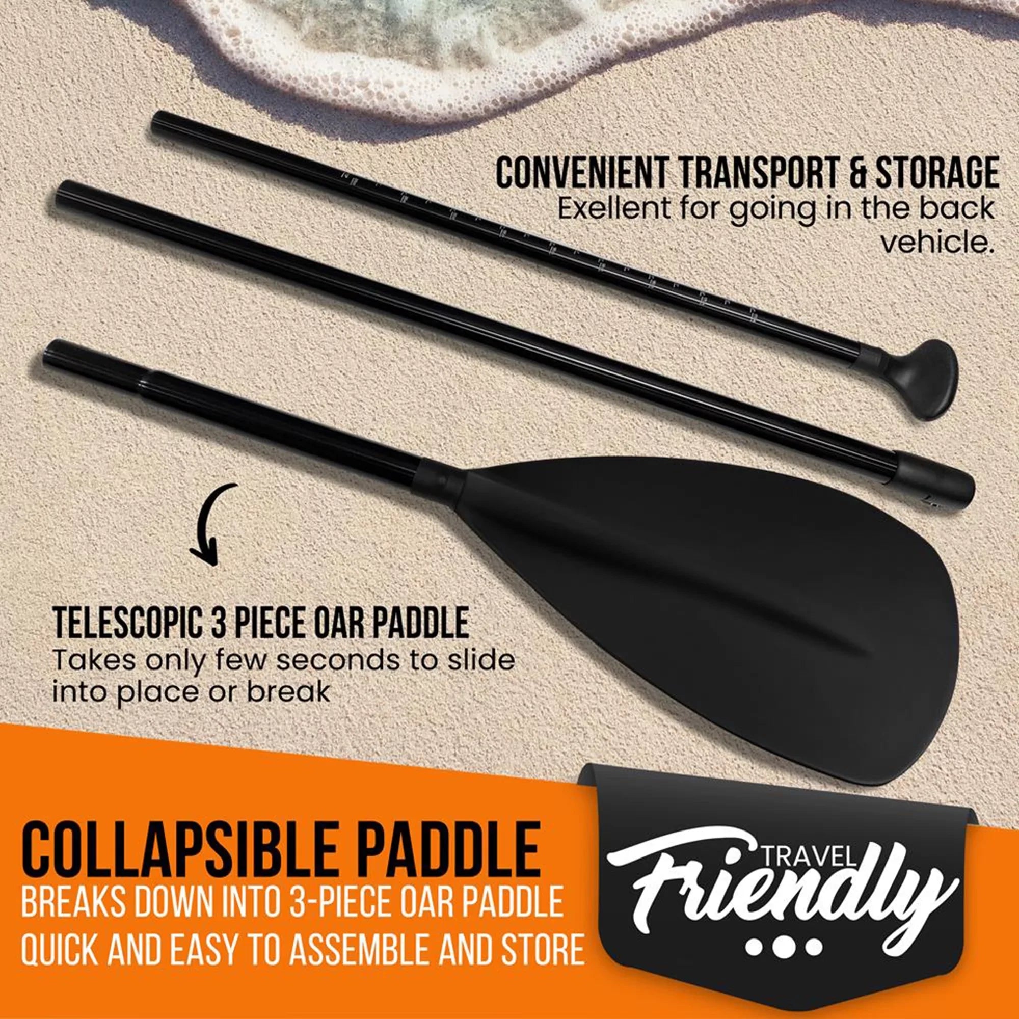 Height Oar Boards Serenelife with Up Universal Adjustable Paddle for Stand