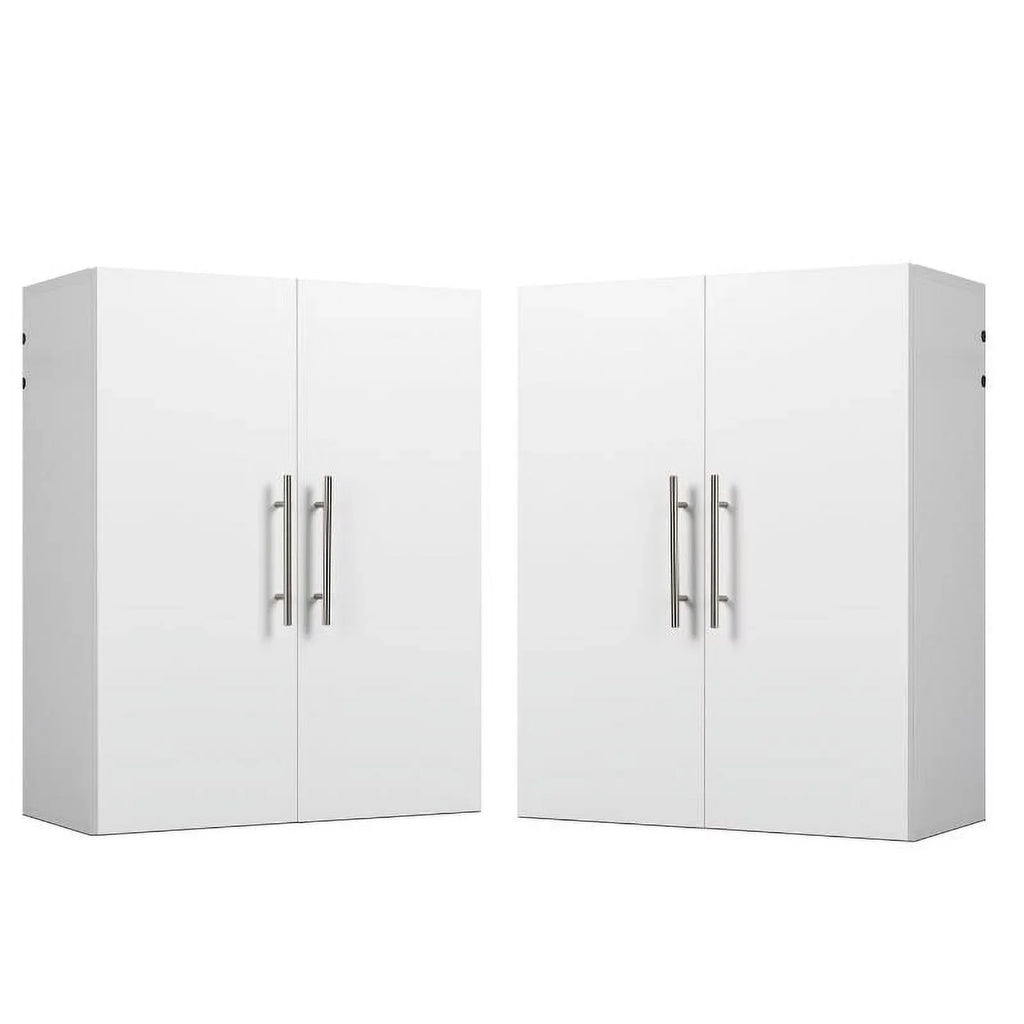 in Square Cabinet Set Mounted Home Garage Wall Piece 2 White