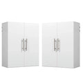 in Square Cabinet Set Mounted Home Garage Wall Piece 2 White