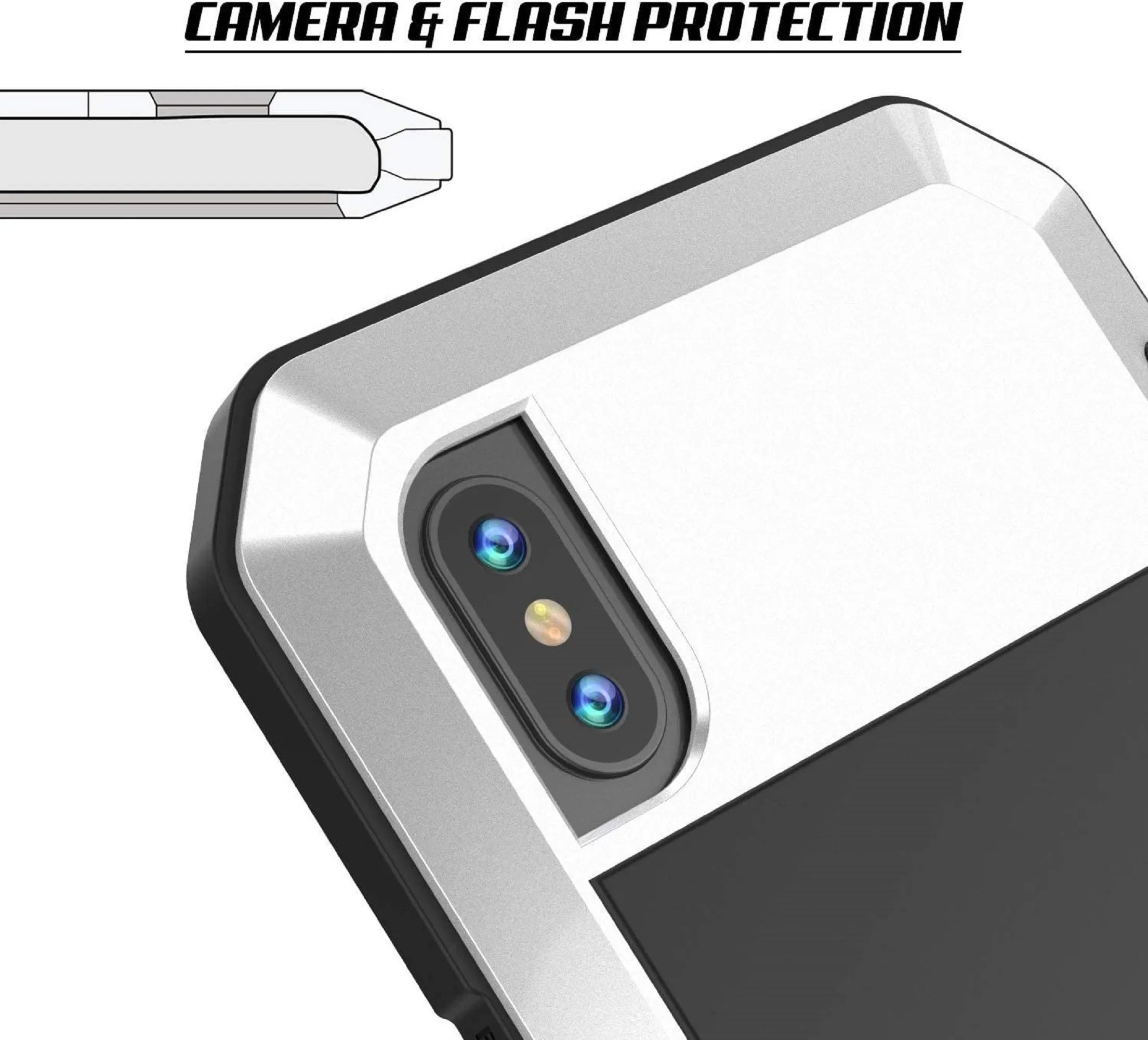 Gorilla Scratch Aluminum Resistant iPhone Protection, Grade Shockproof 6 Rugged Heavy Plus and Military Duty Glass (Silver) Travel Outdoor Metal Case
