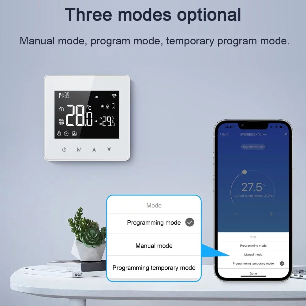 Gas Use for Pinnaco Boiler, Temperature Size Home Compact Controller & Intelligent Adjustable Thermostat for Constant Water LCD Display,