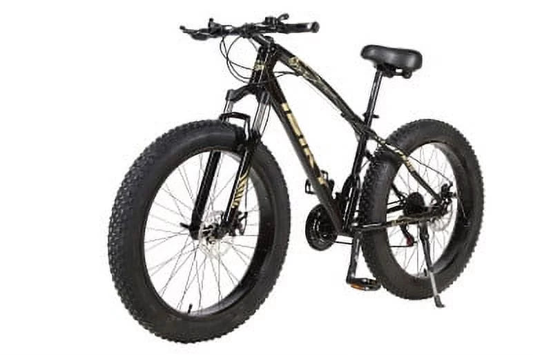 Bike Fat 26" Black Tire Bicycle 21 Sand Grass Fatbike 4.0 Speed Mountain Snow