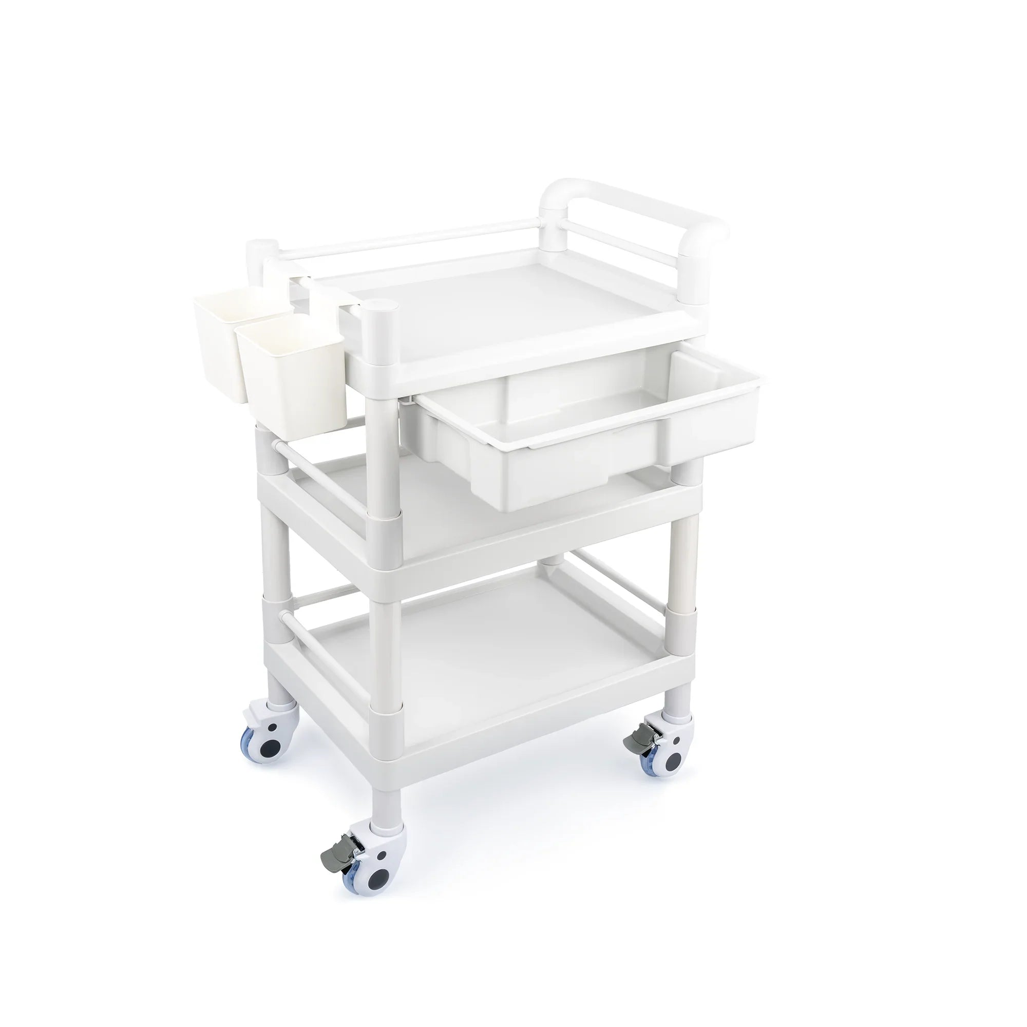 Salon Tier Trolley Buckets Lbs Beauty 3 Dental Mobile Trolley 360¡ãRotate Hospital Medical Wheels Clinic Spacious 500 Cart Medical Rolling Dirt Utility with Drawers Cart for Heavy Duty