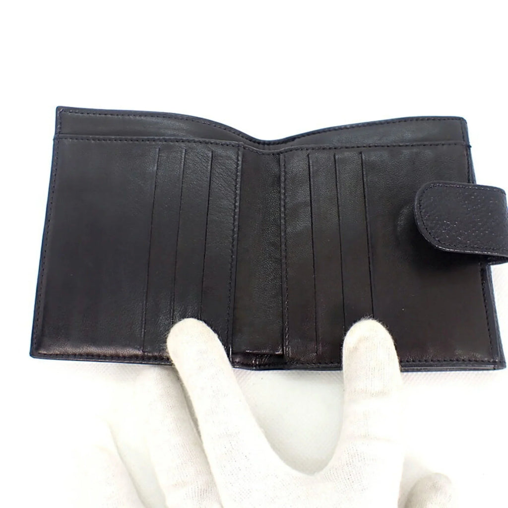 wallet Chanel black Pre-Owned skin CHANEL (Good) trifold caviar