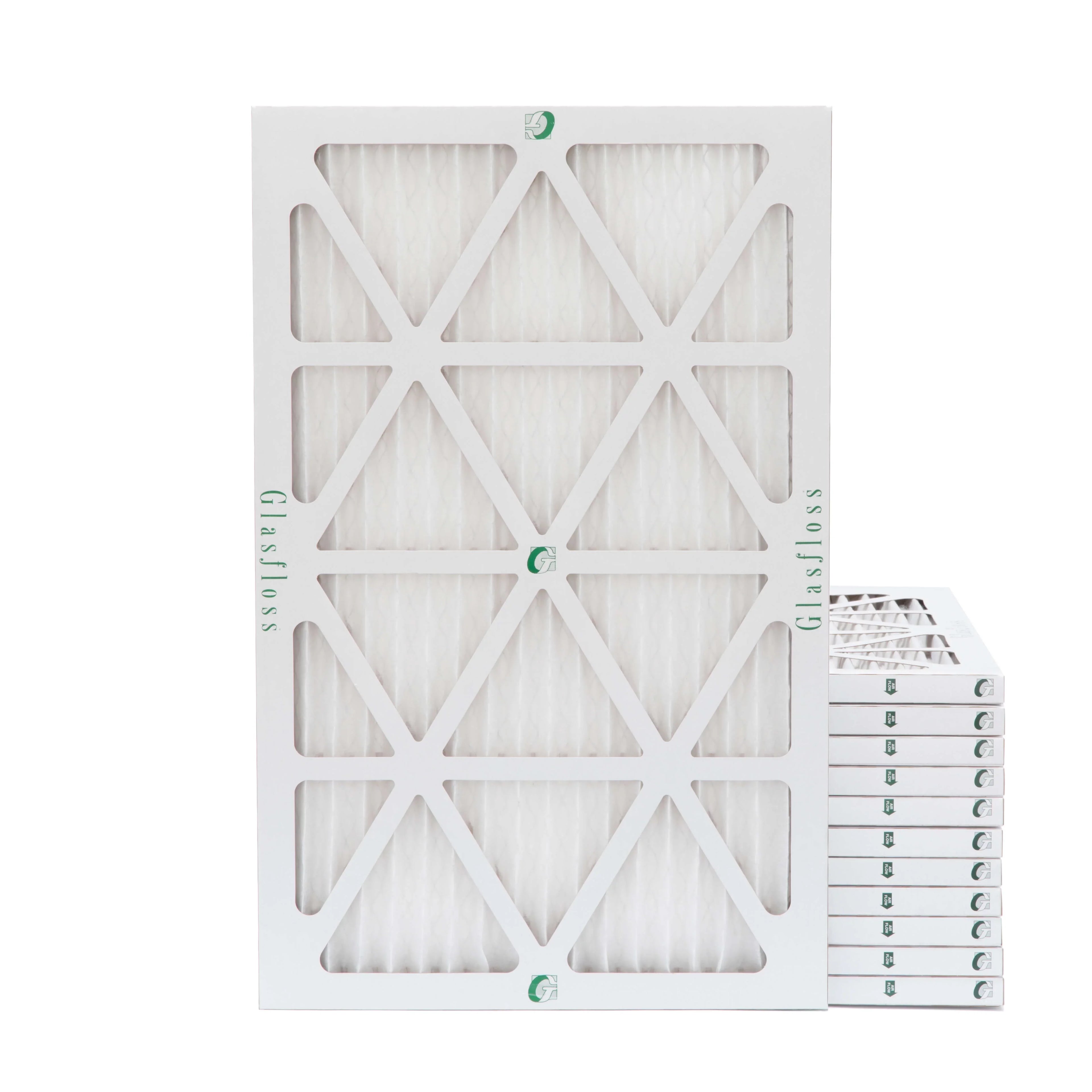 12 Pleated Air Filters 9-1/2 Pack 7/8 MERV Size: by Glasfloss. x Actual 23-1/2 10 x 10x24x1 of