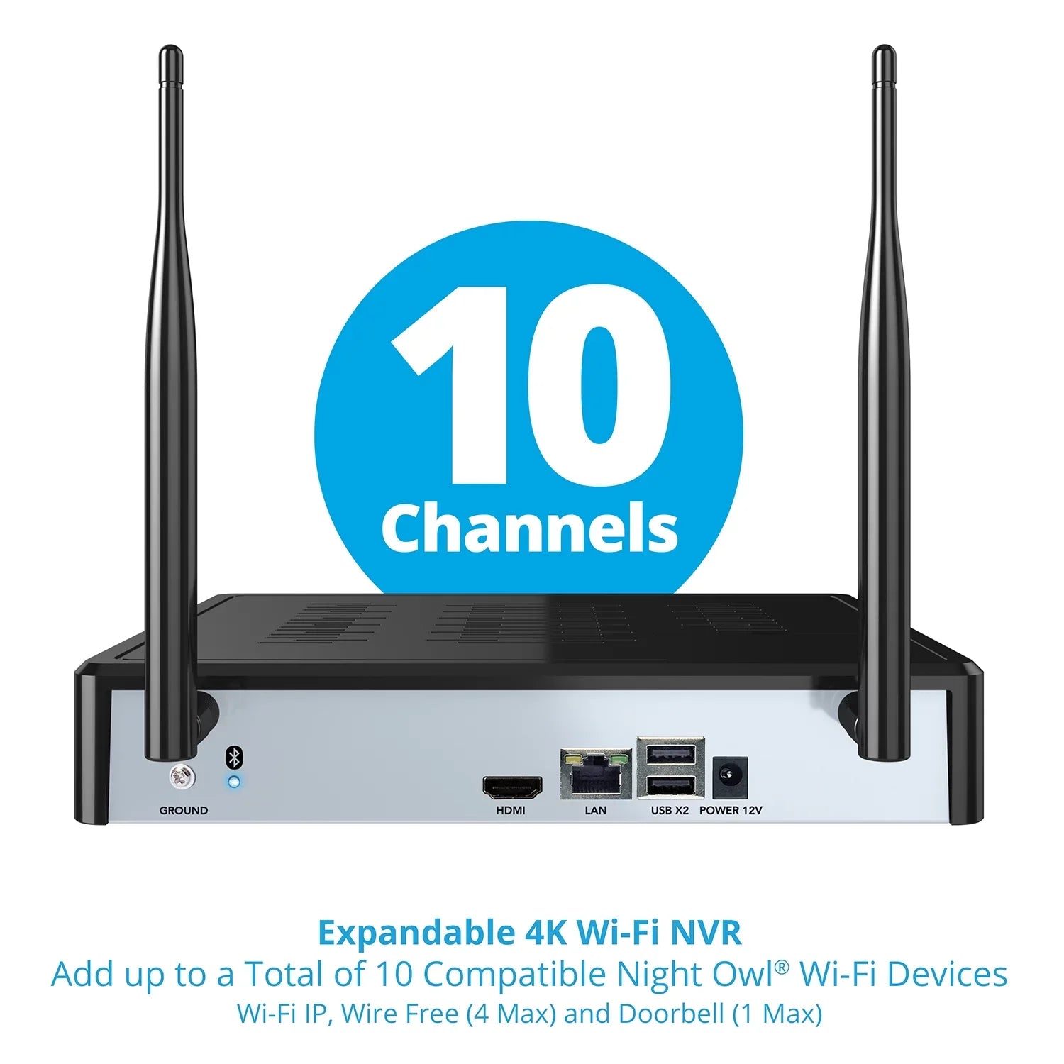 Wi-Fi Owl Cameras Night 1TB Drive NVR Channel with 4K Spotlight Wi-Fi 1080p 10 4 IP HD Hard and