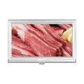 Card Raw Meat Wallet Food Box Case Pocket Rib Holder Texture Chop Business