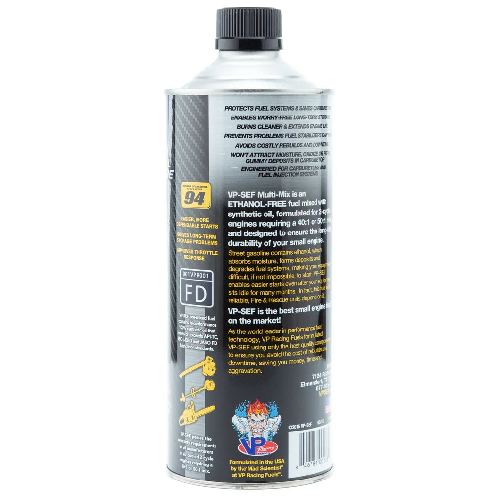 8Pc & Fuels Fuels Oil Pre-Mix Racing VP Multi-Mix 40:1/50:1 Oz. VP 32 Gas Small Ethanol-Free Engine