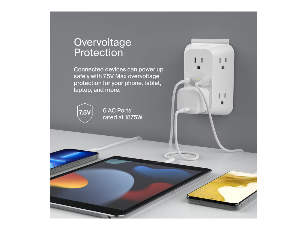 (wall output - connectors: protector 8 - - Belkin AC mountable) Surge
