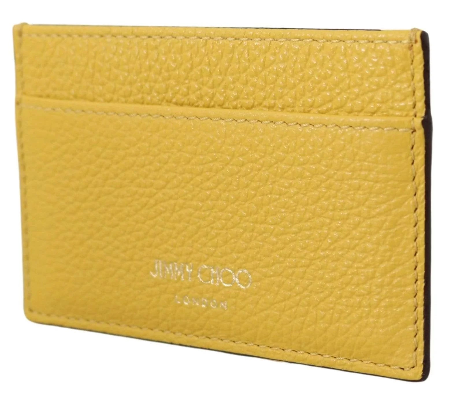 Aarna Yellow Leather Jimmy Holder Choo Card