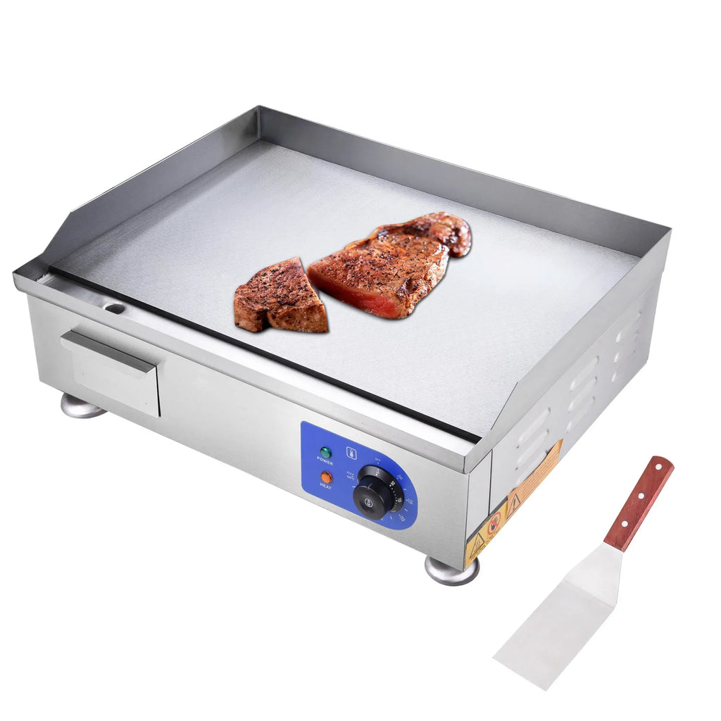 Countertop Griddle - Electric Steel High-Powered with Stainless - Precision Cook