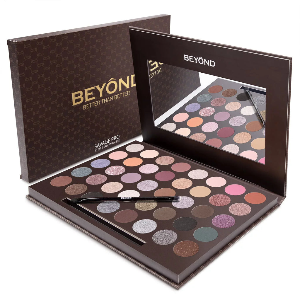 Pigment Shimmer Highly PRO & Palette. Matte Colors BEYOND SAVAGE Eyeshadow 40