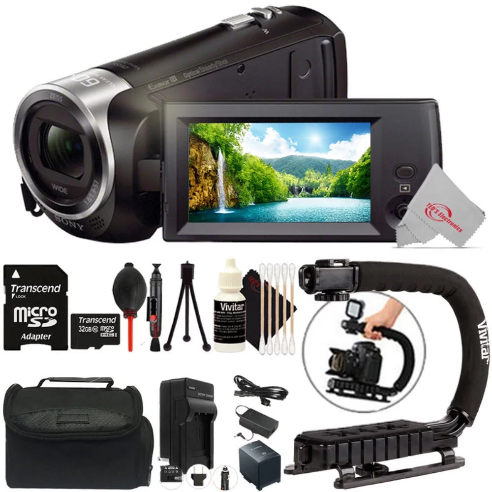 HDR-CX405 Accessory Handycam Camcorder HD Teds Top SONY Bundle